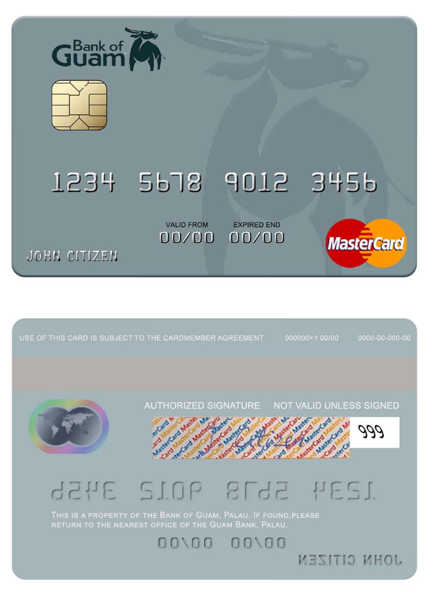 Palau Bank of Guam mastercard